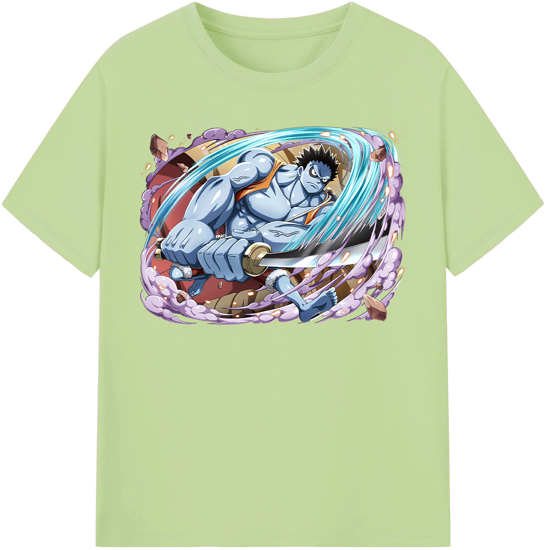 ワンピース モンキー・D・ルフィ ONE PIECE Monkey D. Luffy 綿100％半袖Tシャツ（フロントプリント）